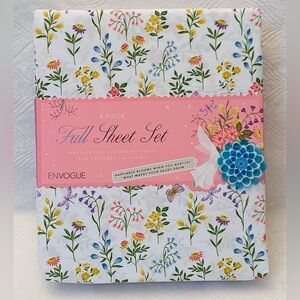 Envogue Flower Blooms Spring Sheet Set - Full
